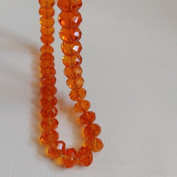 Beautiful Vintage Glass Beads Orange LOT OF 36 - Picture 4 of 4